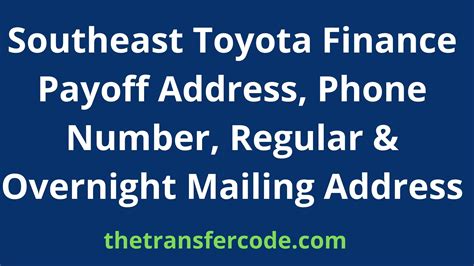 Box 5855 Carol Stream, IL 60197-5855. . Toyota financial payoff address overnight